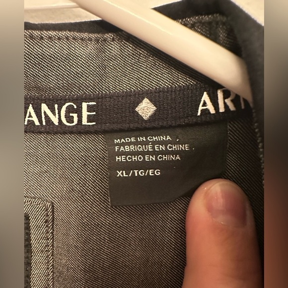 Armani Exchange Men’s Dress Shirt- Size Extra Large- Black w/ Darker Black Trim. - Picture 5 of 6